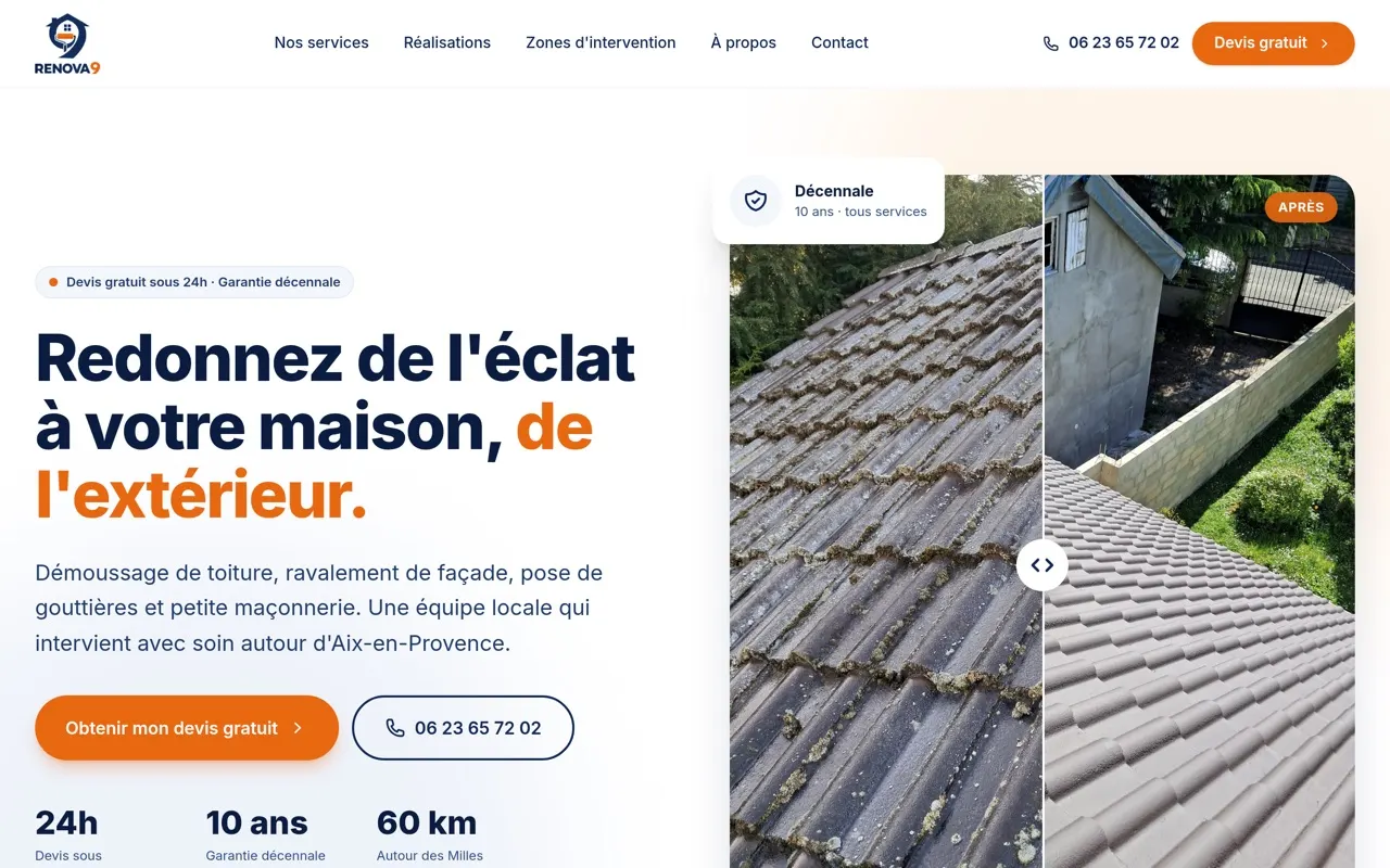 Aperçu du site Renova-9